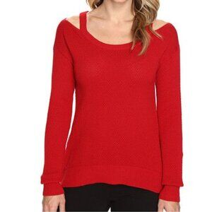 Michael Kors | red cold shoulder sweater